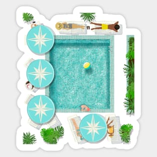 Aqua Mod Motel Pool Sticker